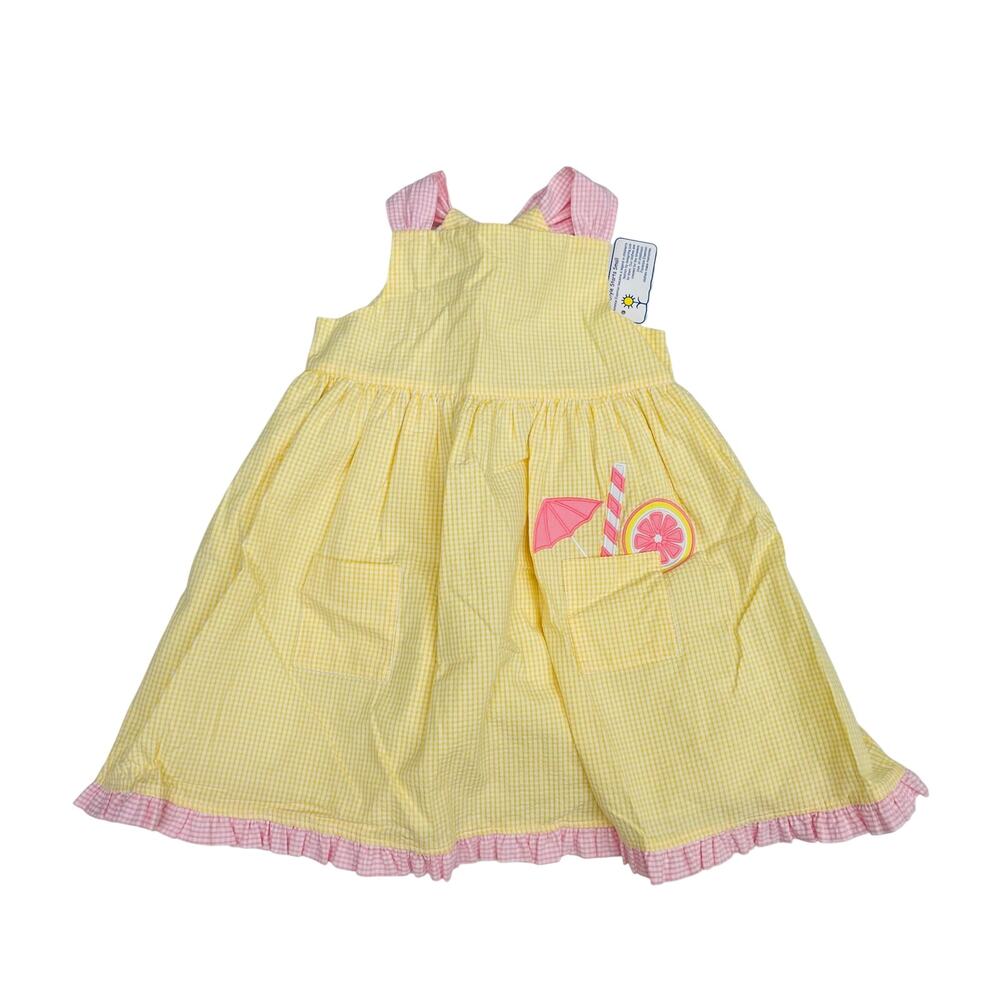 NWT Florence Eiseman 4T Seersucker Dress with Lemonade Pocket